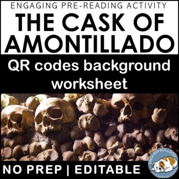 Preview of "The Cask of Amontillado": QR Codes Background Worksheet