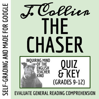 Preview of "The Chaser" by John Collier Quiz and Answer Key for Google Drive (Self-Grading)