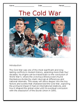 Preview of "The Cold War" Reading in English and Spanish for ELLs / ESOLs