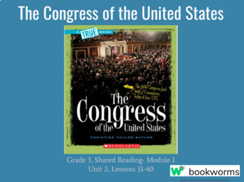 Preview of "The Congress of the United States" Google Slides- Bookworms Supplement