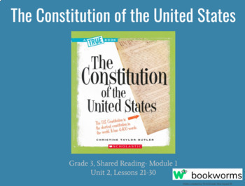 Preview of "The Constitution of the United States" Google Slides- Bookworms Supplement