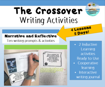 Preview of "The Crossover" Writing prompts - reflective writing - character traits