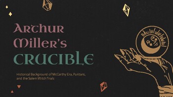 Preview of 'The Crucible' By Arthur Miller - Background/ Historical Slides