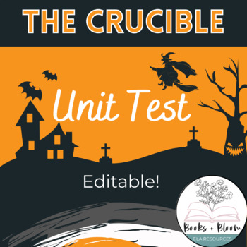 Preview of "The Crucible" By Arthur Miller Free Unit Test - Editable!