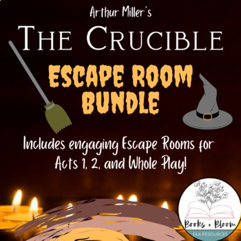 Preview of "The Crucible" Unit Review Escape Room Activities Bundle: Act 1, 2, & Whole Play