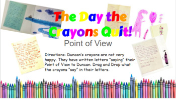 "The Day the Crayons Quit"-Point of View (Drag and Drop) by JenJones