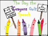 "The Day the Crayons Quit" Speech Activities