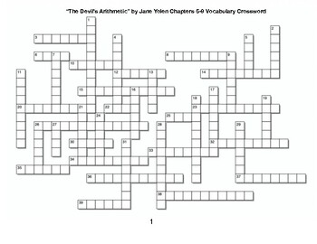 The Devil s Arithmetic﻿ by Jane Yolen Chapters 5 9 Vocabulary Crossword