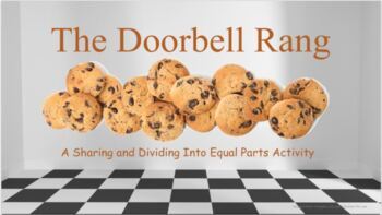 Preview of "The Doorbell Rang" Dividing Equal Parts Google Drag and Drop