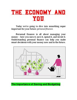 Preview of "The Economy and YOU" + Multiple Choice Worksheet