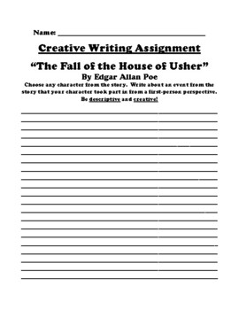 The Fall of the House of Usher By Edgar Allan Poe Creative Writing