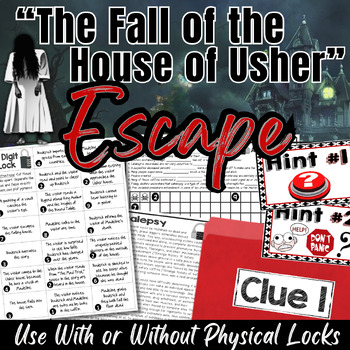 Preview of "The Fall of the House of Usher" Escape Room