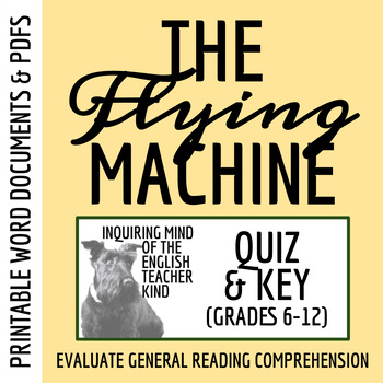 Preview of "The Flying Machine" by Ray Bradbury Quiz and Answer Key