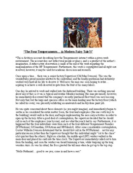 Preview of "The Four Temperaments, a Modern Fairy Tale?"