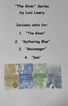 Preview of "The Giver" Series by Lois Lowry Units