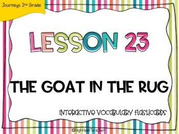 Preview of "The Goat in the Rug" Interactive Digital Vocab Flashcards | GOOGLE™ SLIDES