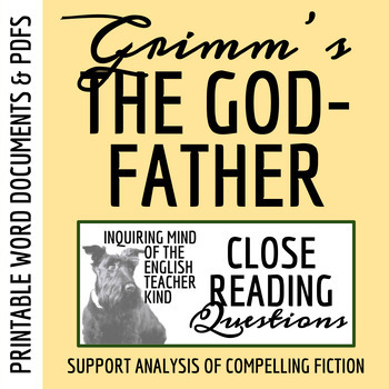 Preview of "The Godfather" by the Brothers Grimm Close Reading Analysis Questions
