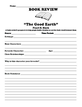 the good earth book report