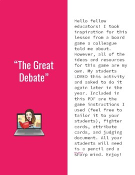 Preview of "The Great Debate"