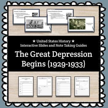 Preview of ★ The Great Depression Begins (1929-1933) ★ Slides + Note Taking Guides