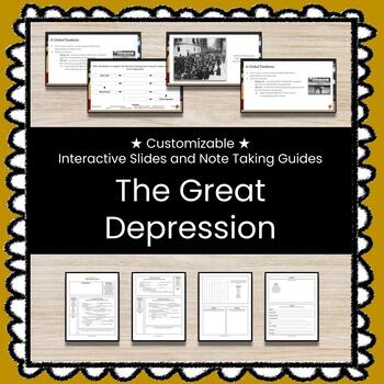 Preview of ★ The Great Depression ★  Unit w/Slides & Guided Notes