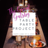 "The Great Gatsby" Dinner Party (Project Based Learning!)