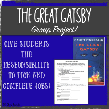 Preview of "The Great Gatsby" Group Project