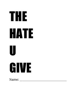 Preview of "The Hate U Give" - Chapter by Chapter Comprehension Questions