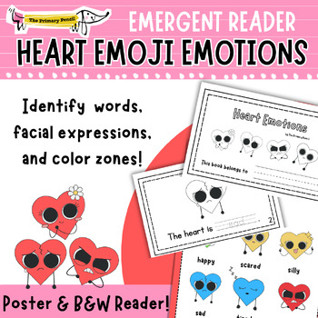 Preview of "The Heart is Feeling" Low-Prep Emergent Reader | K-1 Sight Words & SEL Vocab