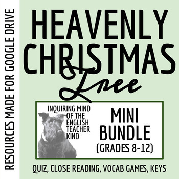 Preview of "The Heavenly Christmas Tree" Quiz, Close Reading, and Vocab Games (Google)