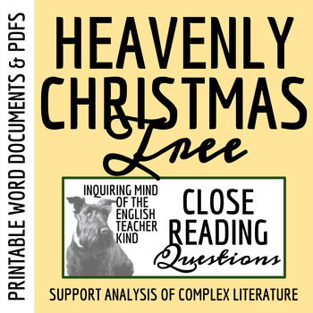 Preview of "The Heavenly Christmas Tree" by Dostoevsky Close Reading Analysis Worksheet
