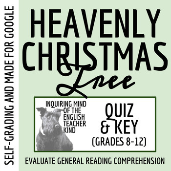 Preview of "The Heavenly Christmas Tree" by Fyodor Dostoevsky Quiz and Answer Key (Google)