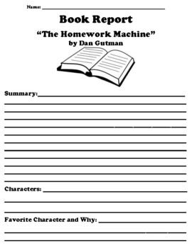 the homework machine book report