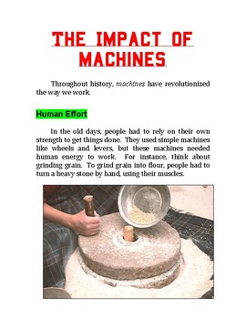 Preview of "The Impact of Machines" + Multiple Choice Worksheet