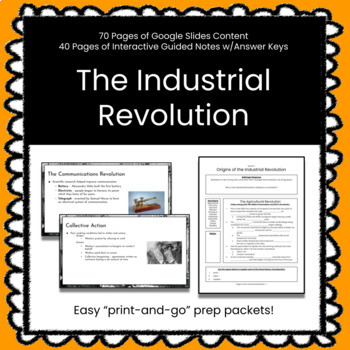 Preview of ★ The Industrial Revolution ★  Unit w/Slides & Guided Notes