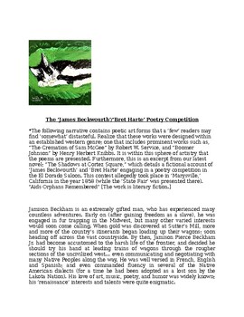 Preview of "The 'James Beckwourth'/'Bret Harte' Poetry Competition"