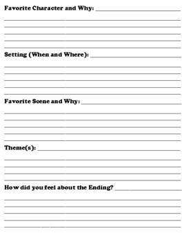 The Jungle by Upton Sinclair BOOK REPORT WORKSHEET by Northeast Education
