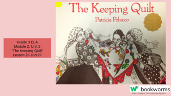 Preview of "The Keeping Quilt" Google Slides- Bookworms Supplement