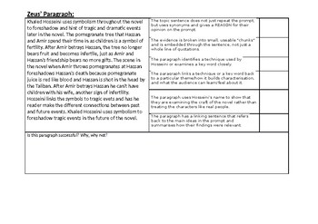 compare and contrast essay the kite runner