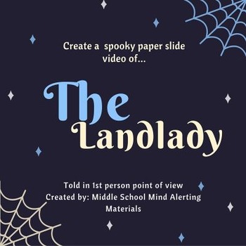 Preview of "The Landylady" Roald Dahl Paper Slide Video Project