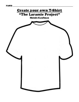 “The Laramie Project” T-SHIRT WORKSHEET by Northeast Education | TPT