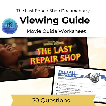 Preview of "The Last Repair Shop" Movie Guide Sub Plan Printable Worksheet
