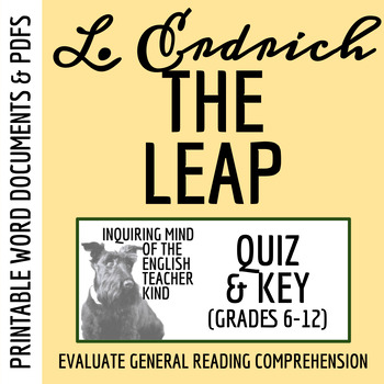 Preview of "The Leap" by Louise Erdrich Quiz and Answer Key (Printable)