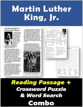 Preview of "The Life & Legacy of Martin Luther King, Jr." Reading Passage & Puzzle Combo