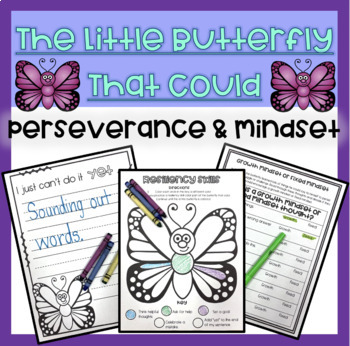 Preview of The Little Butterfly: Lesson on mindset & helpful self talk