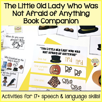 Preview of "The Little Old Lady Who Was Not Afraid of Anything" Speech Language Companion