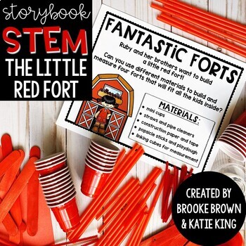 Preview of {The Little Red Fort} Storybook STEM - End of the Year / Summer STEM Activities