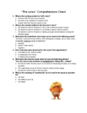 "The Lorax" Movie Comprehension Questions (Standardized As