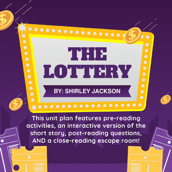 Preview of "The Lottery" Shirley Jackson FULL Unit Bundle