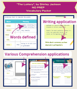 Preview of "The Lottery" Vocabulary